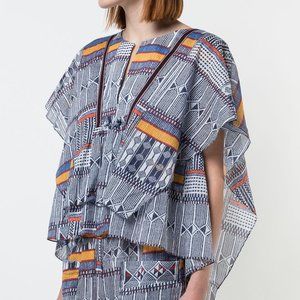 New Lemlem Kente printed ruffle top